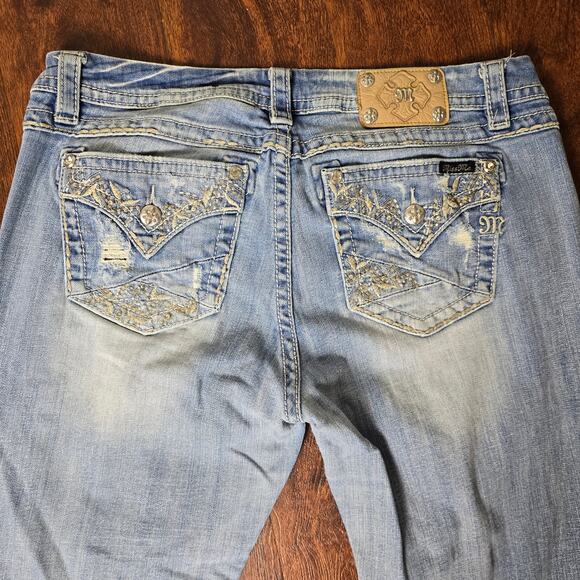 Miss Me Blue Jeans with Gold Embellishments - Picture 8 of 10